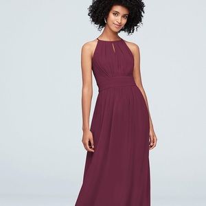 David’s Bridal High Neck Bridesmaid Dress F19953